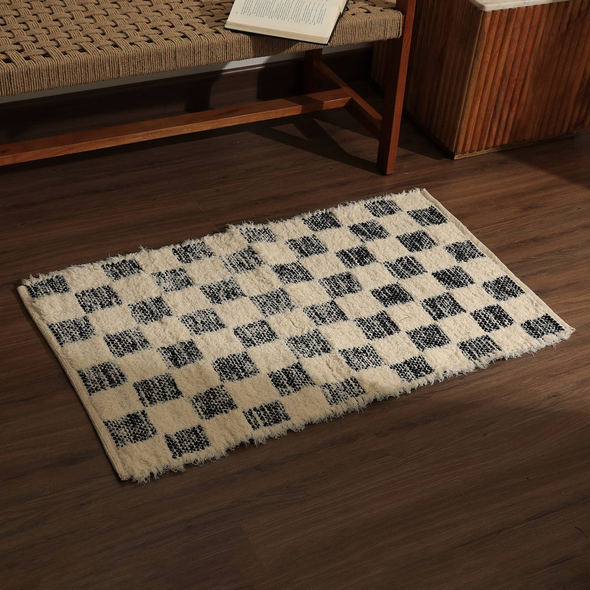 Checker 36x24' Scatter Rug - Stylish Accent Rug for Living Room, Bedroom, & Home Decor'