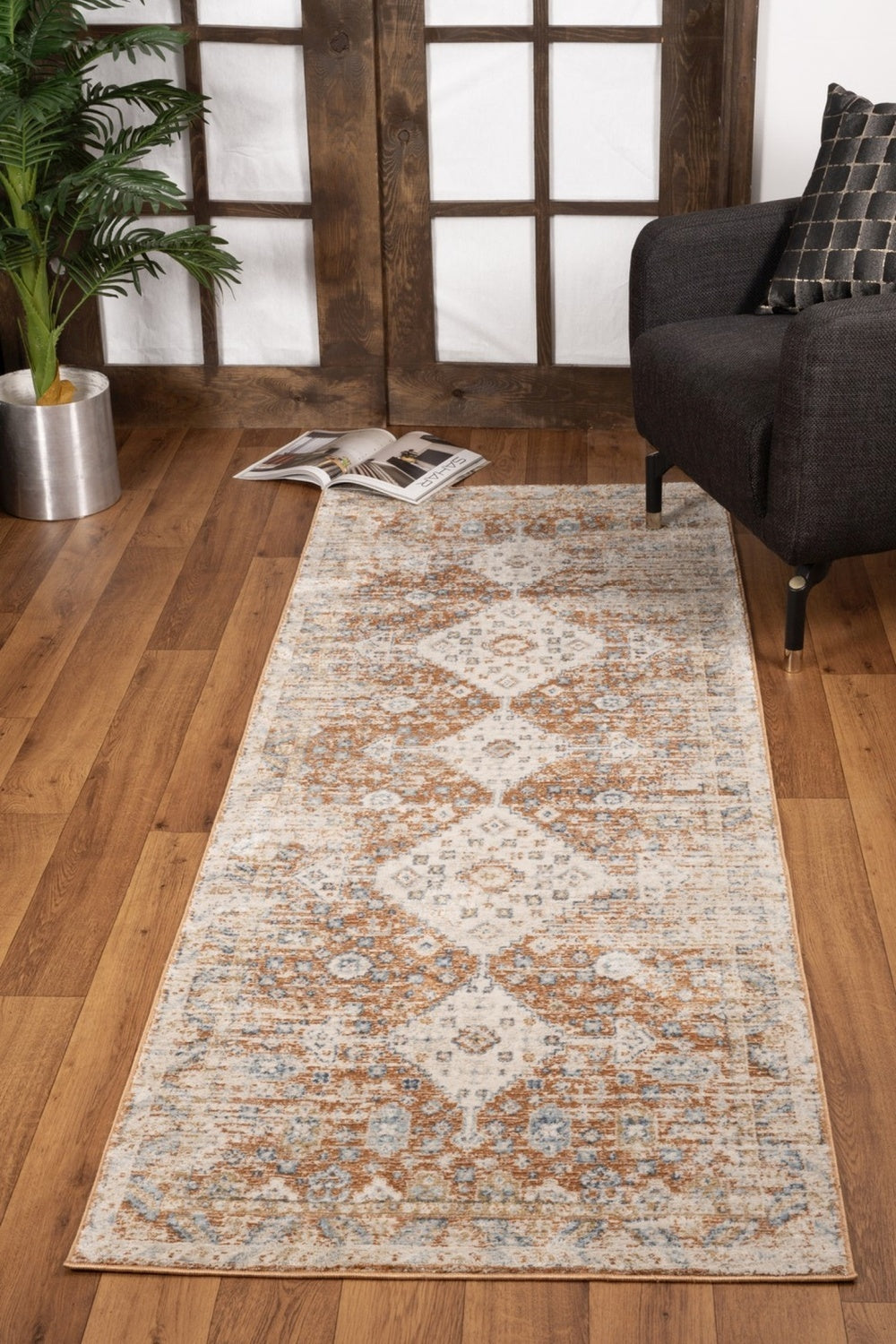 Noble GC_GEN7004 Rust 2 ft. 7 in. x 7 ft. 3 in. Area Rug
