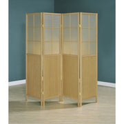 Gabby Natural 4-Panel Room Divider Folding Shoji Screen