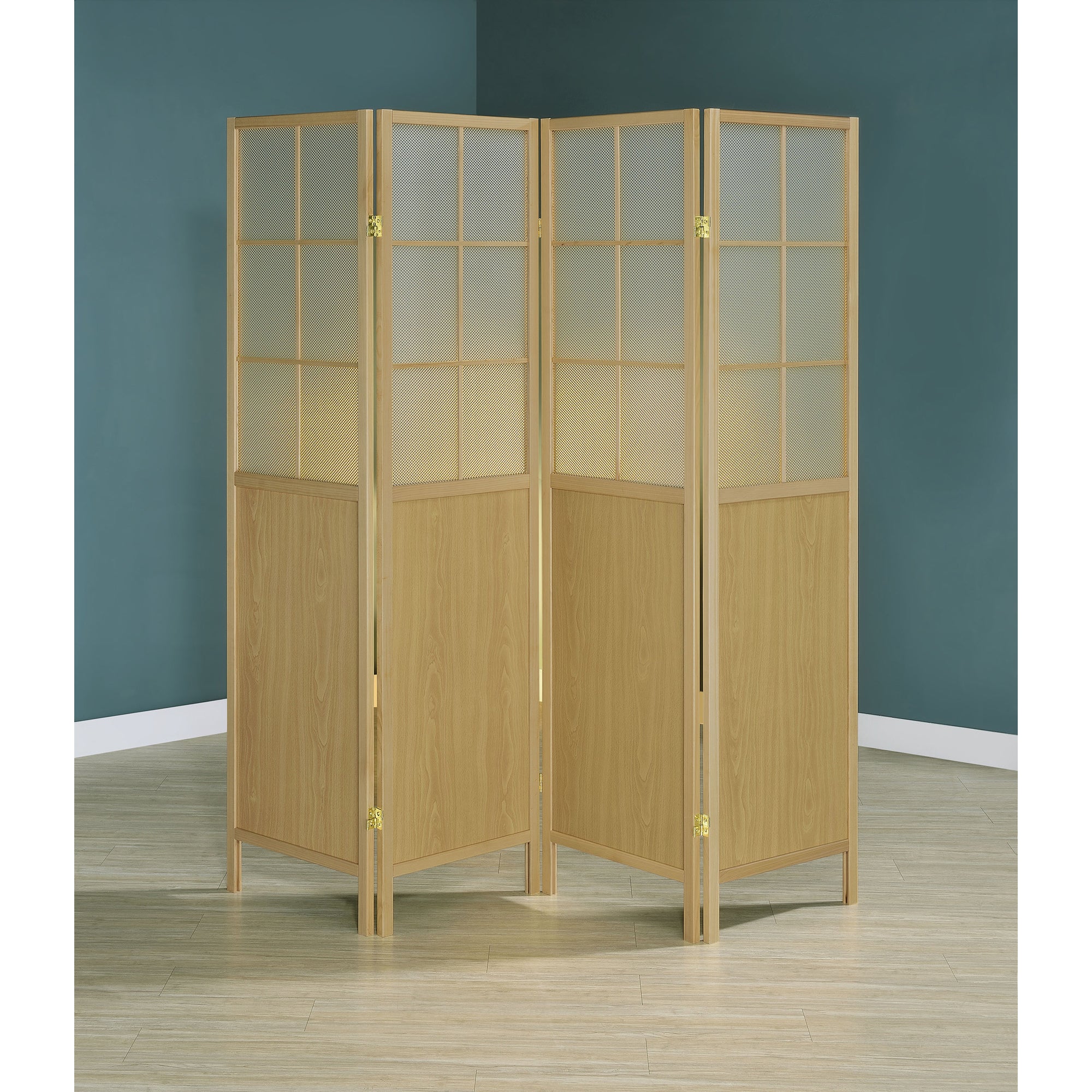 Gabby Natural 4-Panel Room Divider Folding Shoji Screen