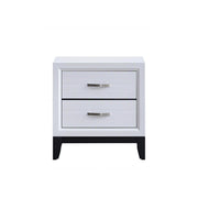 Glasgow G04390-N Nightstand White Wood Grain Detailing 24-Inch