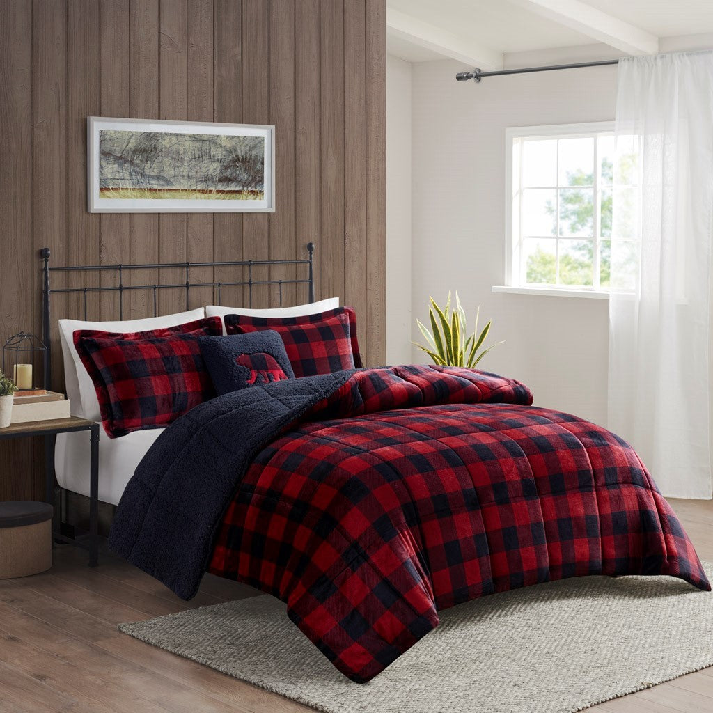 King Plush to Sherpa Down Alternative Comforter Set