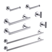 8-Pieces Brushed Nickel Bathroom Accessories Set, Stainless Steel Bathroom Hardware Set, Bath Towel Bar Set, Towel Racks for Bathroom Wall Mounted.