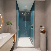 1 3/8' adjustment,universal pivot shower door, open outside, with 1/4' tempered glass finish 3272