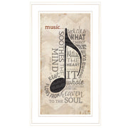 'Music' by Marla Rae, Ready to Hang Framed Print, White Frame