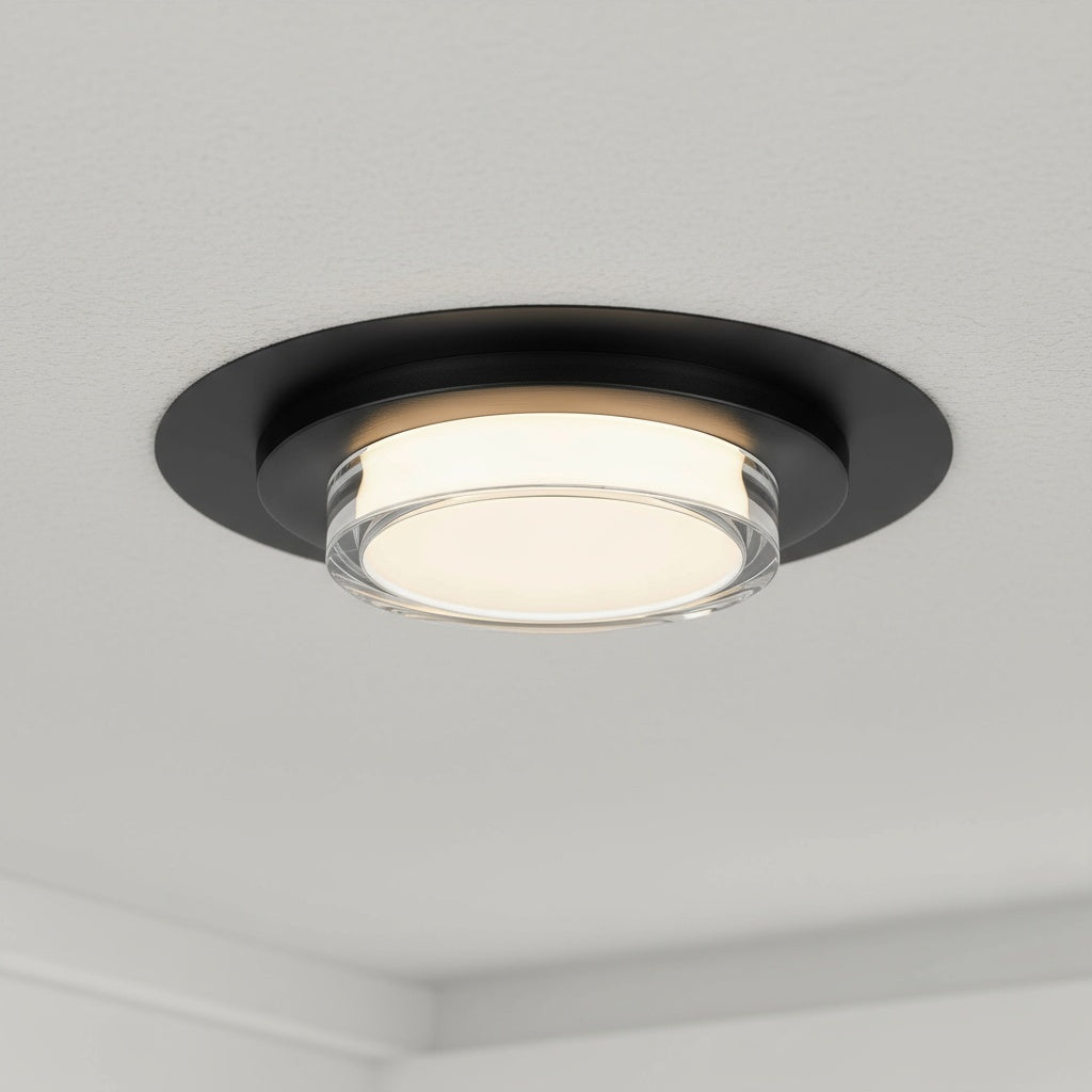 16 inch Square Black Integrated LED Flush Mount