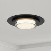 16 inch Square Black Integrated LED Flush Mount