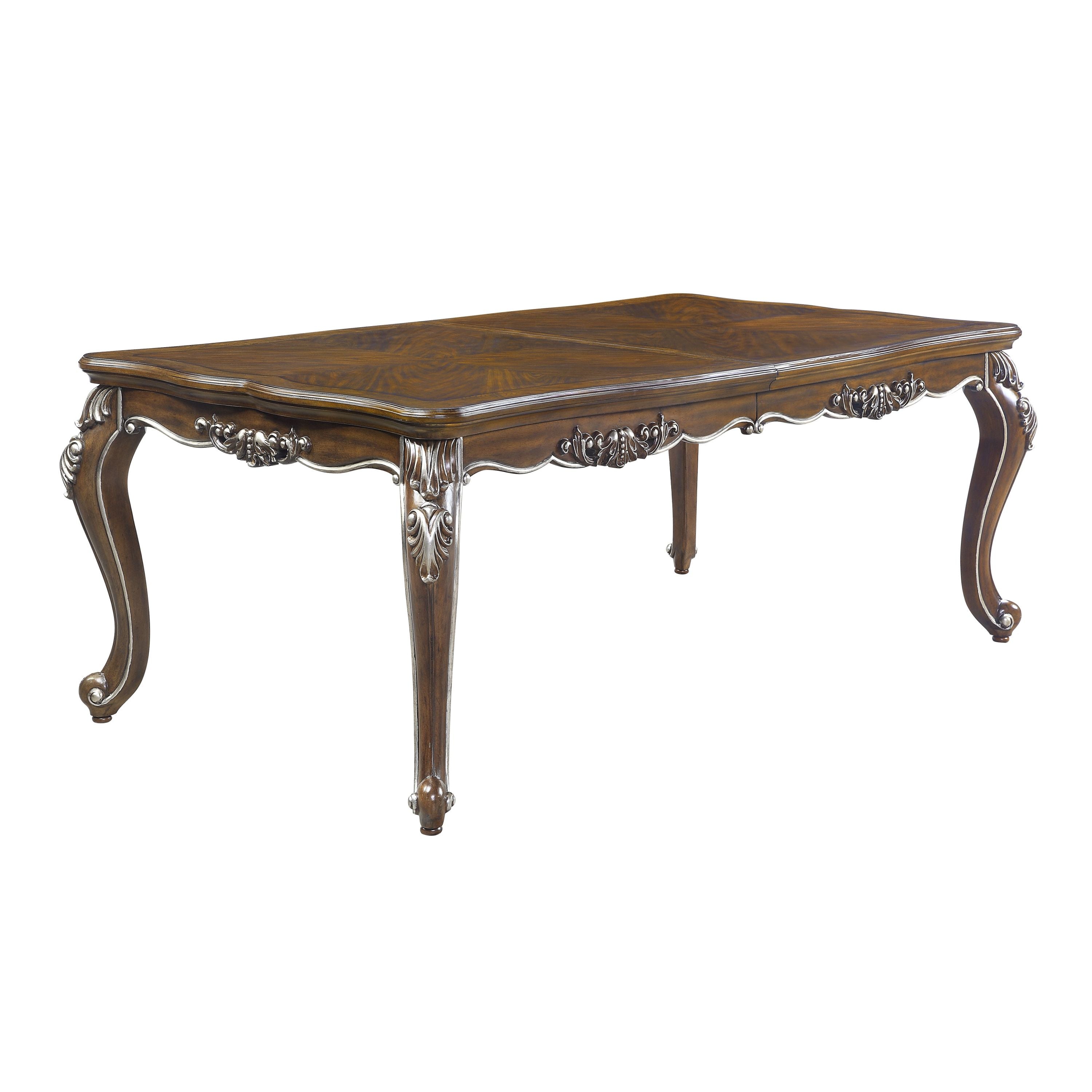 Latisha Antique Oak Finish Dining Table w/Leaf