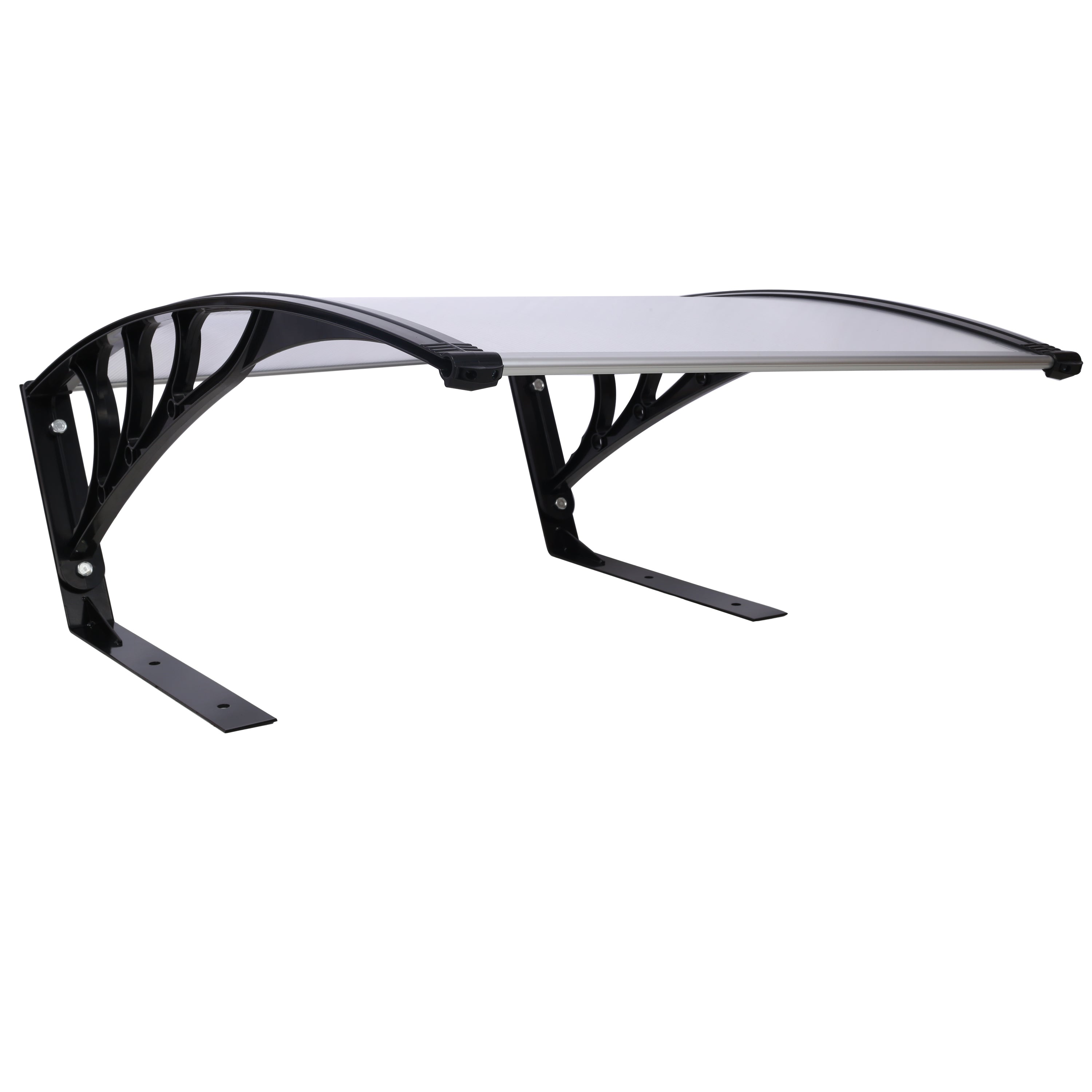 Weather Resistant Polycarbonate Canopy Outdoor Shade Cover for Robotic Lawn Mowers, Black ABS Aluminum Steel 32.5x17.4x40.5 inches