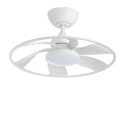 Light Pro 22 in. LED Indoor Matt white Smart Ceiling Fan with DC Motor