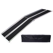 wheel chair ramp 10ft ,aluminium threhold ramp,Portable and Foldable, 600 Pound Capacity, Non-Skid Surface, Two Separate Pieces, for Home, Steps, Stairs, Doorways with bag