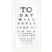 'Eye Chart I' by Artisan Marla Rae, Ready to Hang Framed Print, White Frame